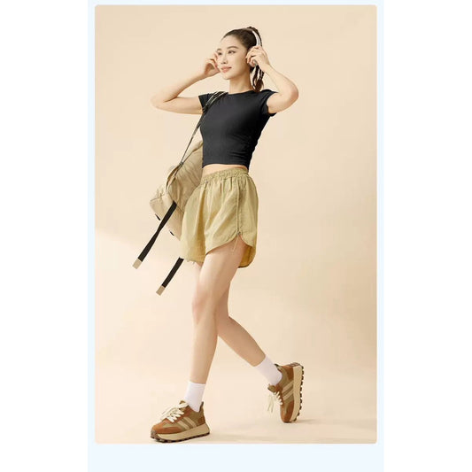 Pekanbaru JevyActive - Jolin Top - Baju Olahraga Wanita - Crop Top Wanita - Casual Daily Wear Wanita - Tshirt Slim Fit Wanita