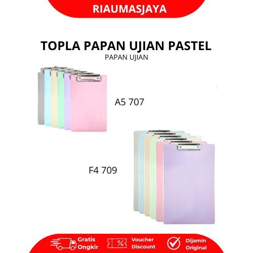 Pekanbaru Topla Cliboard / Papan Ujian Clip / Papan Jalan Ukuran A5/F4
