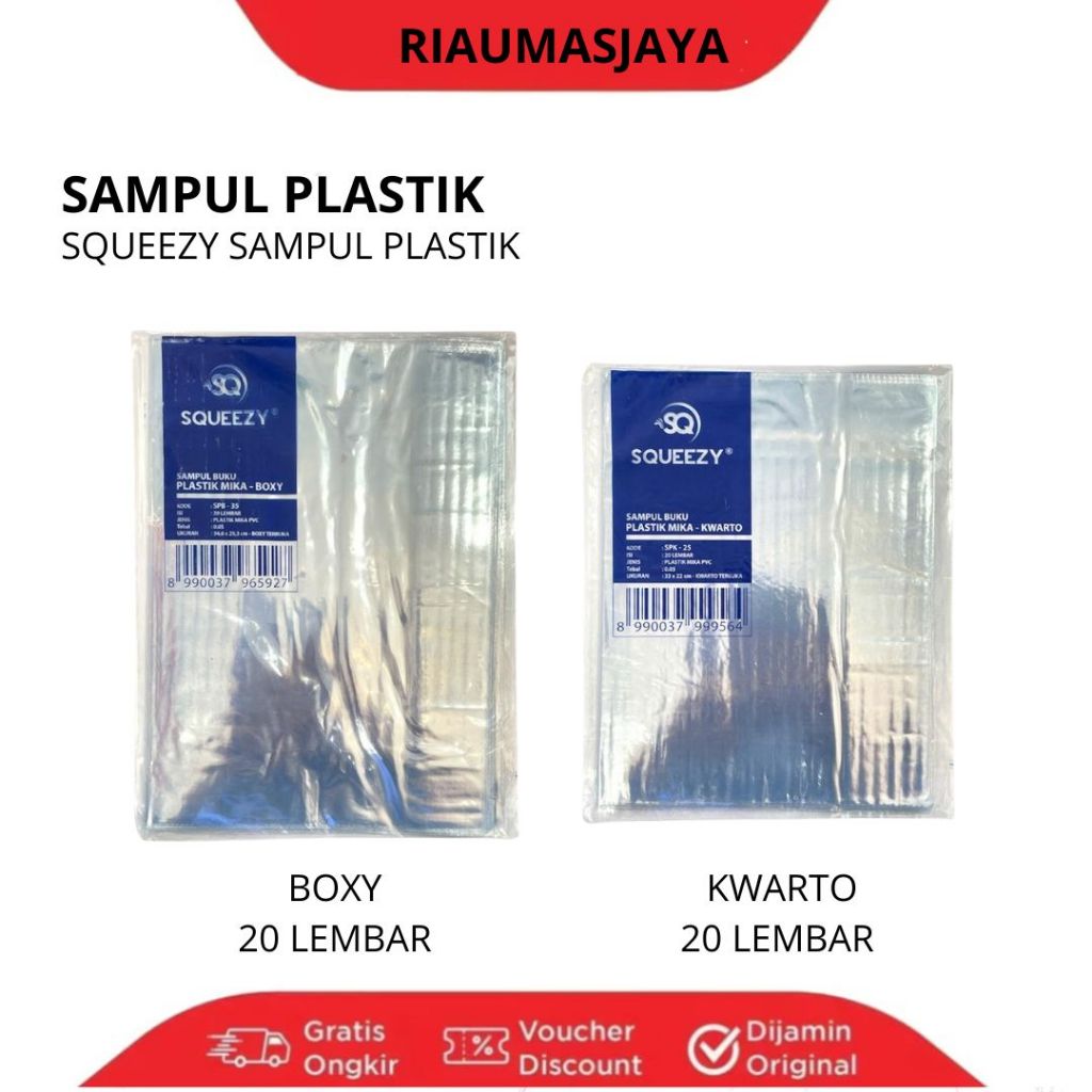 Pekanbaru {Squezzy} Sampul Plastik Mika Bening (1X20)/ Sampul Buku Tulis Plastik