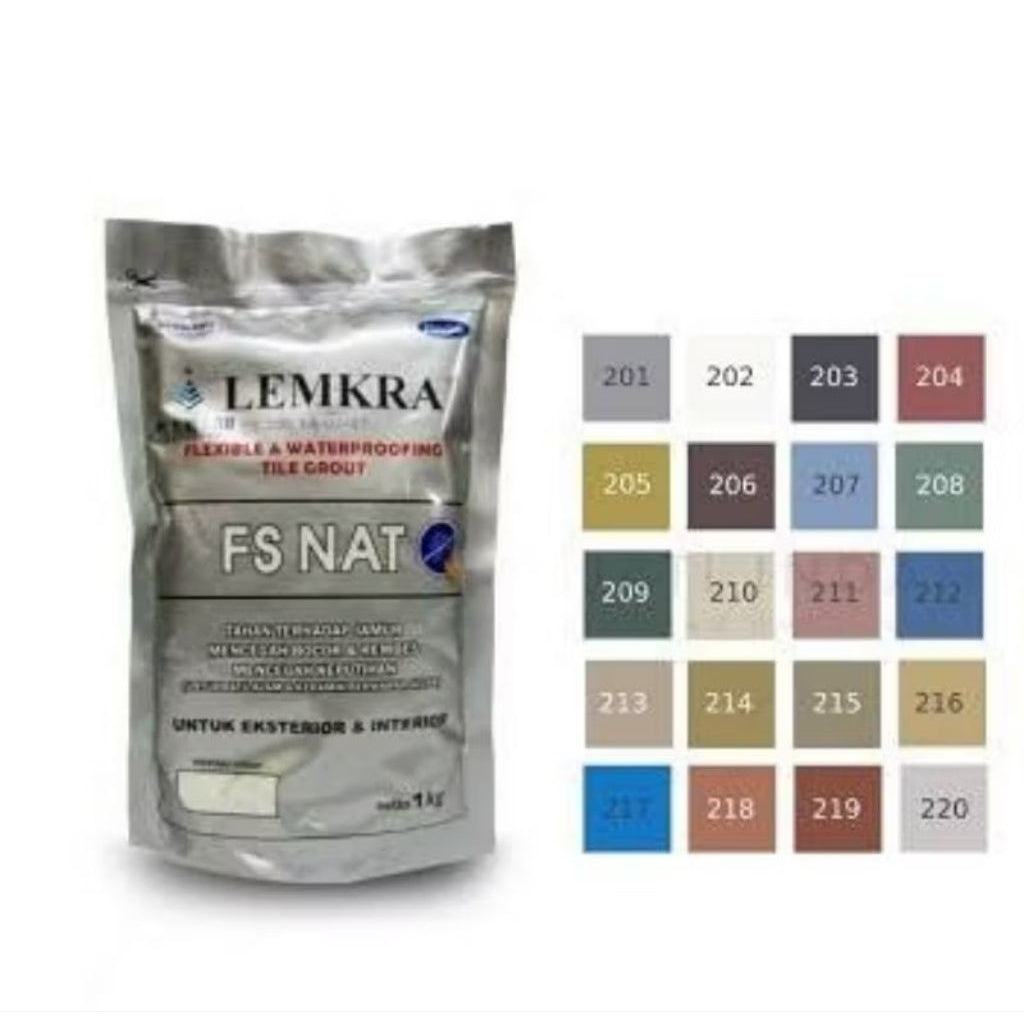 Pekanbaru Lemkra FS nat tepung isi nat anti bocor warna coklat / pengisi celah keramik Fs 206