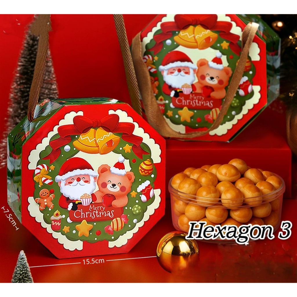 Pekanbaru Christmas Hampers Box / Kotak Hampers Natal Hexagon 3