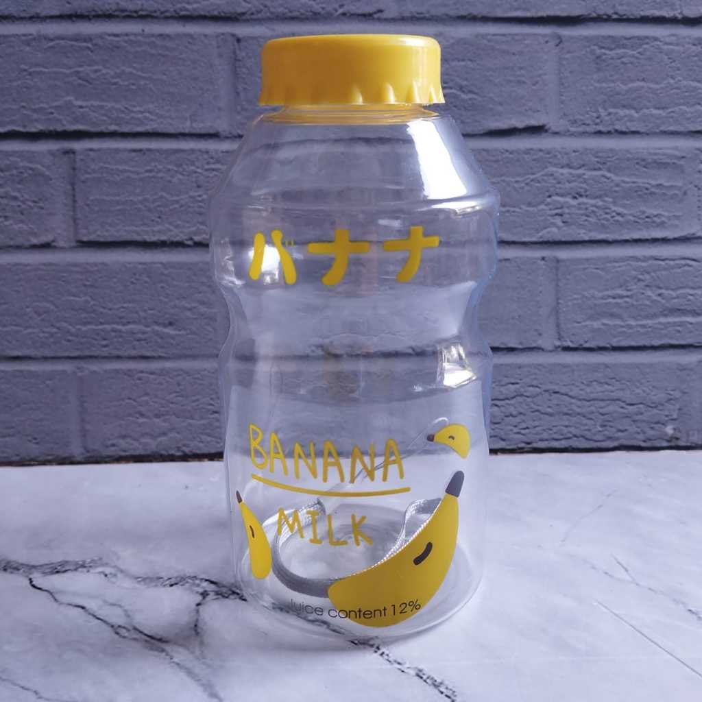 HR- BOTOL MINUM PLASTIK COFFEE Tea Portable Korea Tumbler Kopi Teh Portable Gelas Plastik Anti Tumpah (WARNA RANDOM)