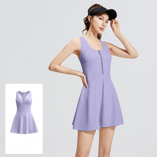Pekanbaru JevyActive - Zippie Dress - Dress Ritsleting Jumsuit - Rok Padel Tennis Wanita
