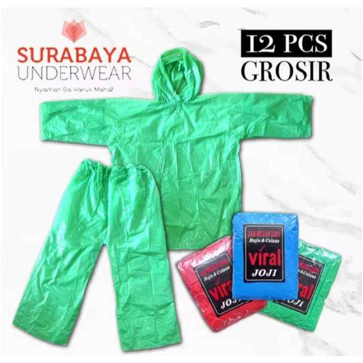 Jas Hujan Pria/Wanita Dewasa LDPE Ponco Bahan Plastik