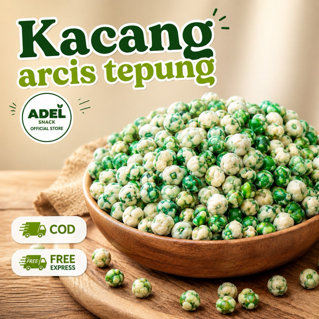(Arcis Tepung) KACANG POLONG TEPUNG/KACANG ARCIS TEPUNG ENAK DAN GURIH 250-500gr(TEPUNG)