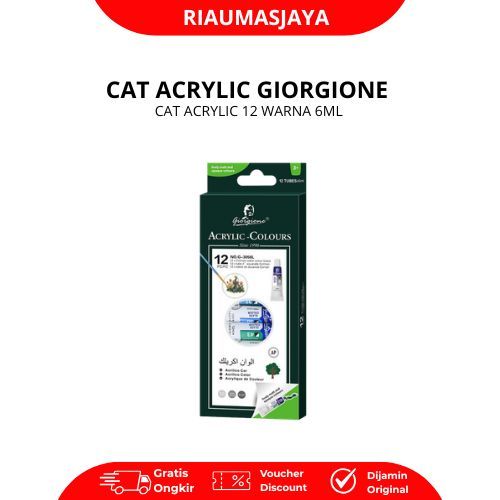 Pekanbaru Cat Acrylic Giorgione 6Ml 12 Warna