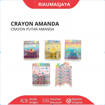 Pekanbaru Crayon Putar 12 Warna Panjang Amanda