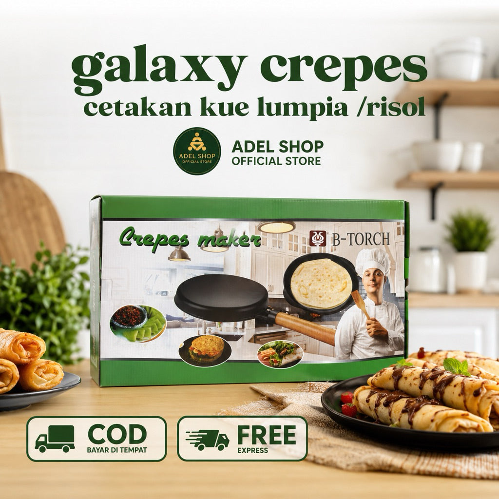 Galaxy Crepe Maker / crepes / creper / crepper / wajan Kwalik / kulit lumpia / Torch