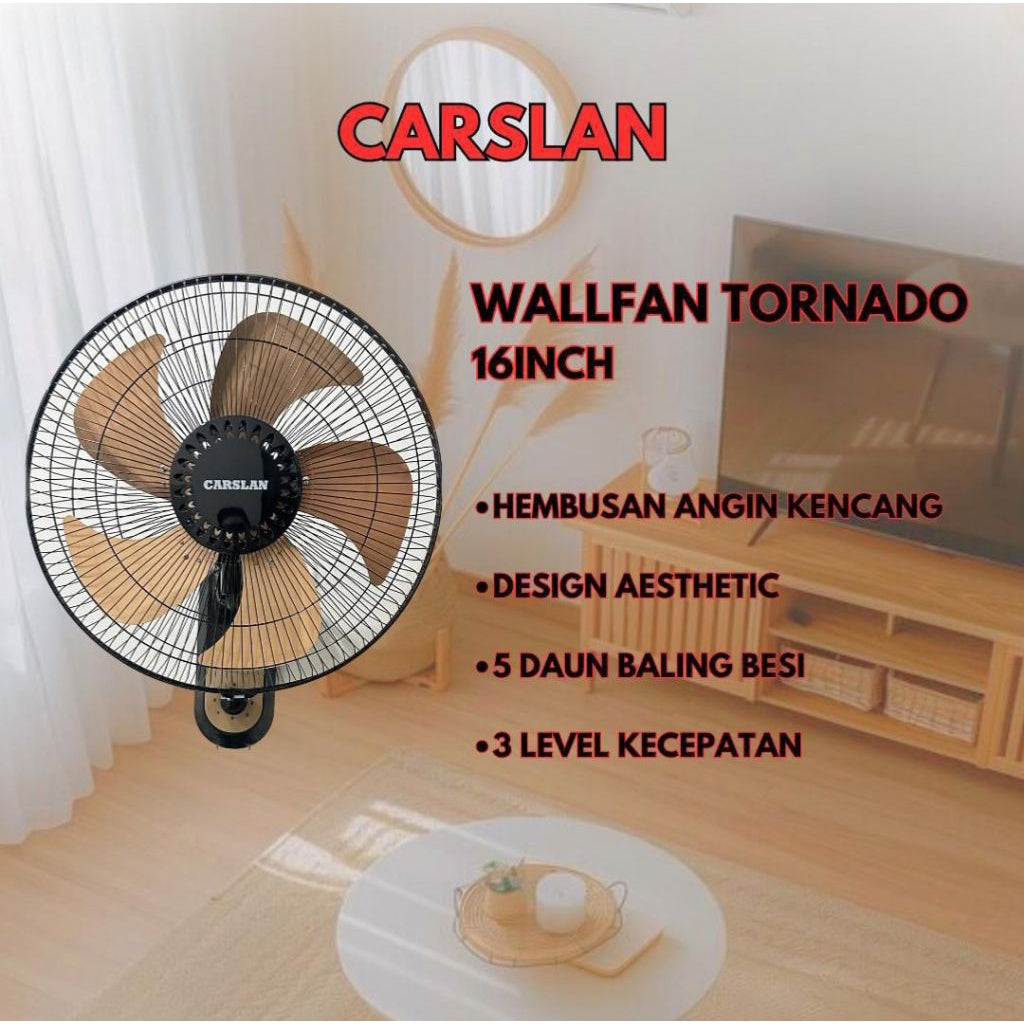 Pekanbaru Kipas Angin Dinding Mastap / Carslan 16 Inch / Kipas Angin Besi 16 Inch M-1601
