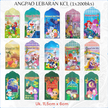 Pekanbaru Amplop Idul Fitri / Amplop Hari Raya / Angpao Lebaran Kecil Premium Unik Kartun Muslim Lucu