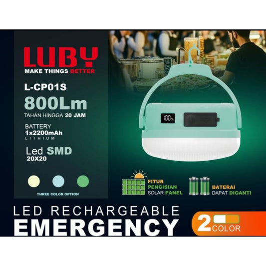 Pekanbaru Lampu Emergency Luby L-Cp01S L-Cp02S Solar Panel Lampu Camping