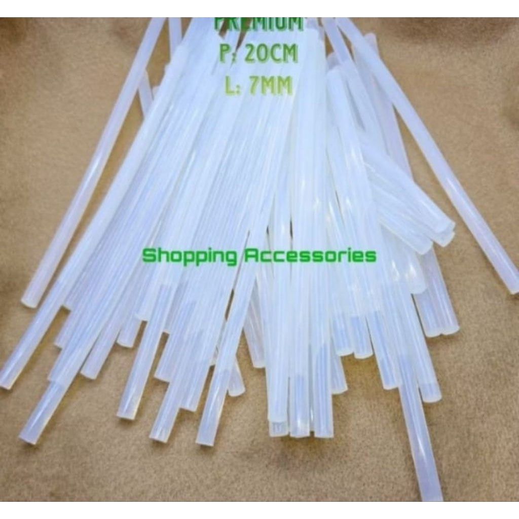 Premium Quality Isi Lem Tembak Kecil Glue Stick 20cm x 7mm Refill Lem Bening