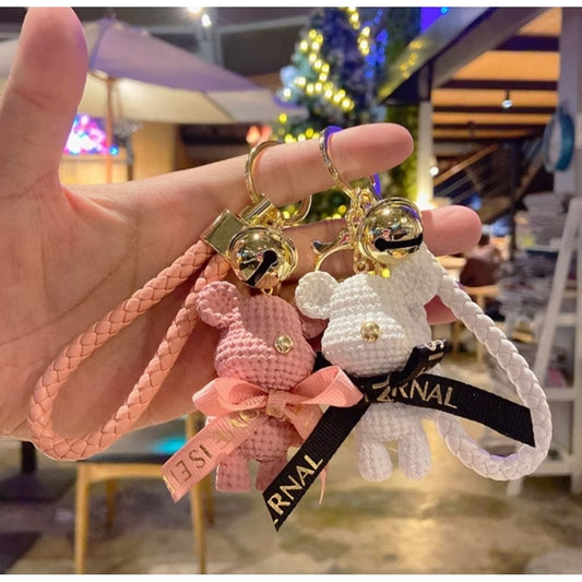 Pekanbaru Beruang Resin Wol Beruang Gantungan Kunci Lucu Kreatif Perhiasan Kunci Liontin Tas