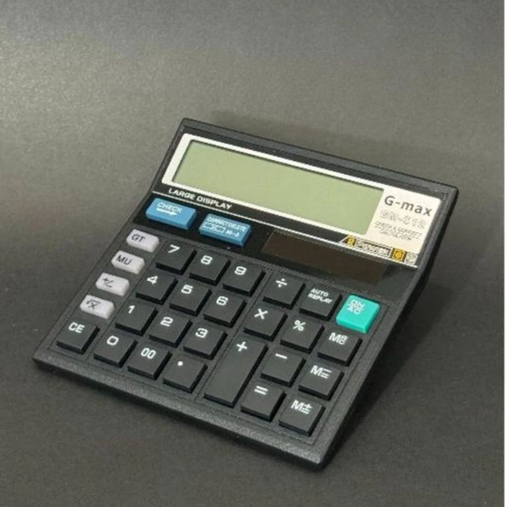 Kalkulator 12 Digit Dual Power Original DEXINBST Bisa Pakai Tenaga Surya / Cahaya Matahari Dan Batre