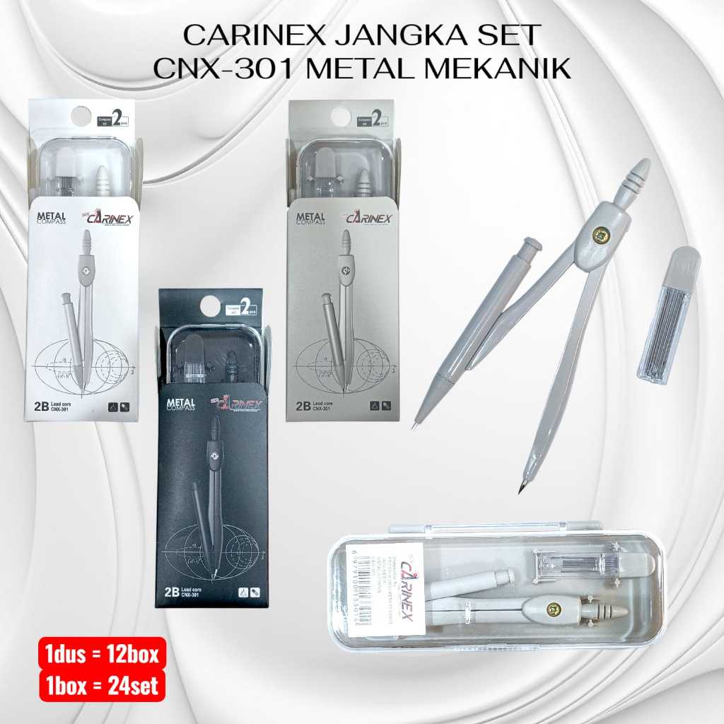 Pekanbaru Carinex Jangka Set Metal Mekanik Cnx-301