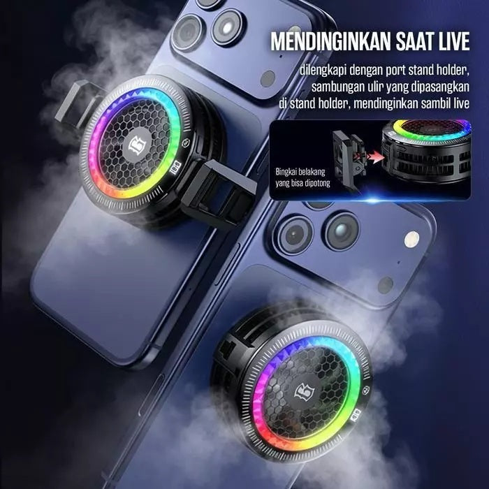 Pekanbaru Gamen Gmr06S Gmr 06S Fancooler Radiator Freezing Pendingin Hp Gaming Ai Semi Conductor Konduktor Magnetic Clip