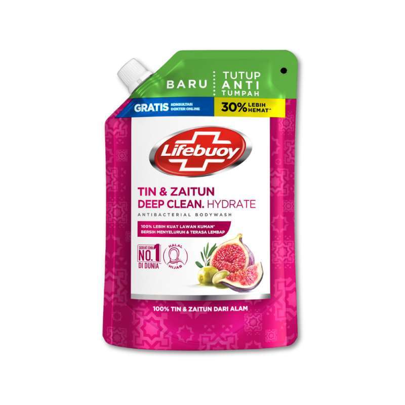 Pekanbaru LIFEBUOY BODY WASH TIN&ZAITUN 380GR POUCH
