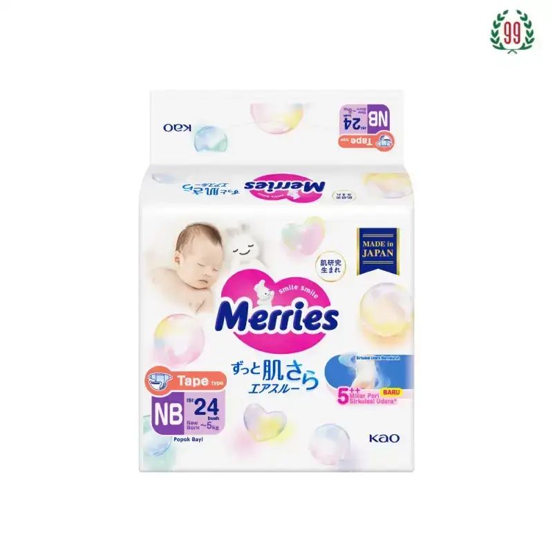 Pekanbaru MERRIES BABY DIAPERS NEW BORN 24s