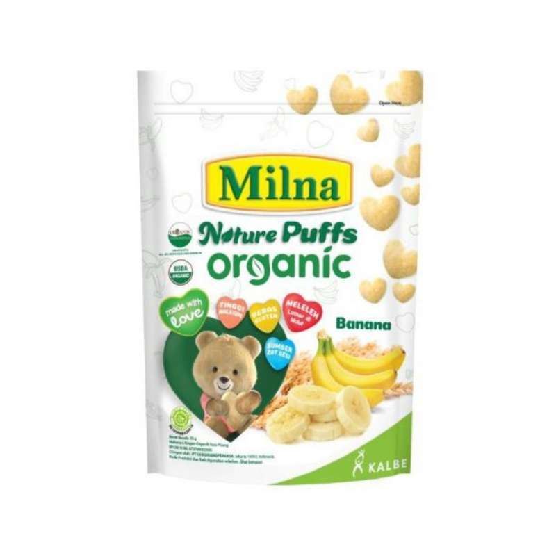 Pekanbaru Milna Nature Puff Organic Banana 15G
