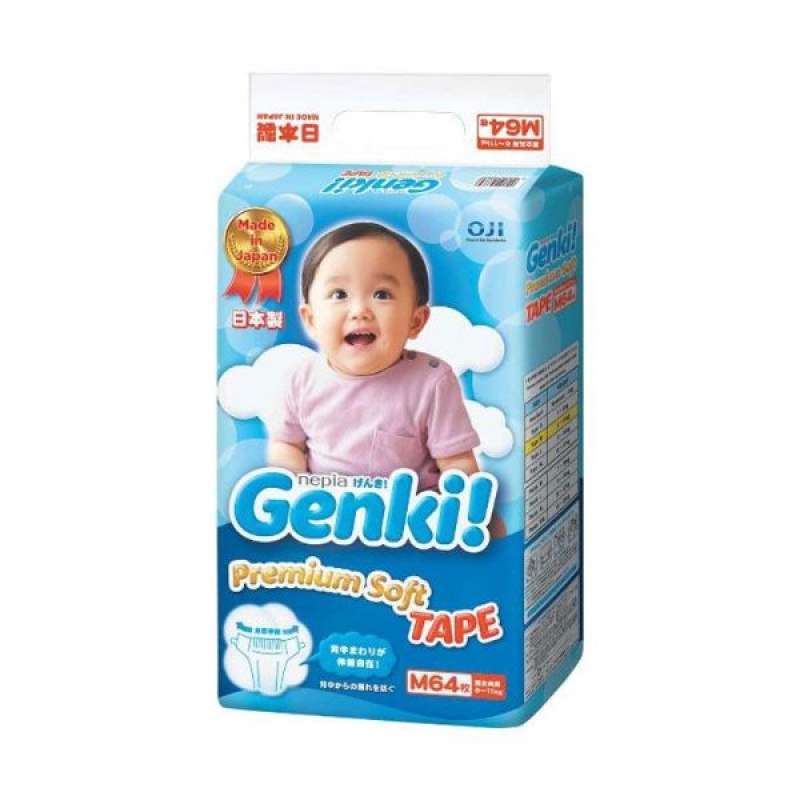 Pekanbaru Nepia Baby Genki Prem Soft Tape M64