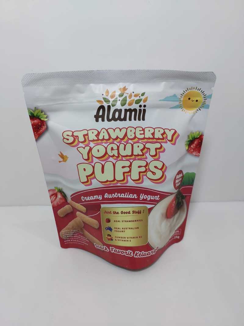 Pekanbaru Alamii Strawberry Yogurt Puffs 25G