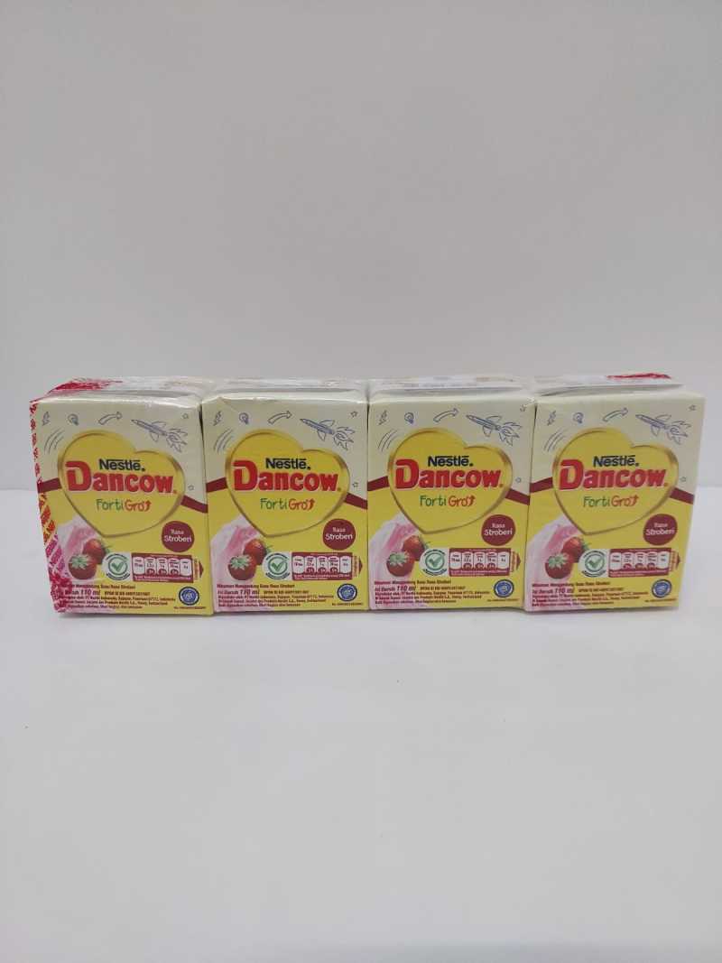 Pekanbaru Dancow Strawberry Fortigro Uht 4X110Ml