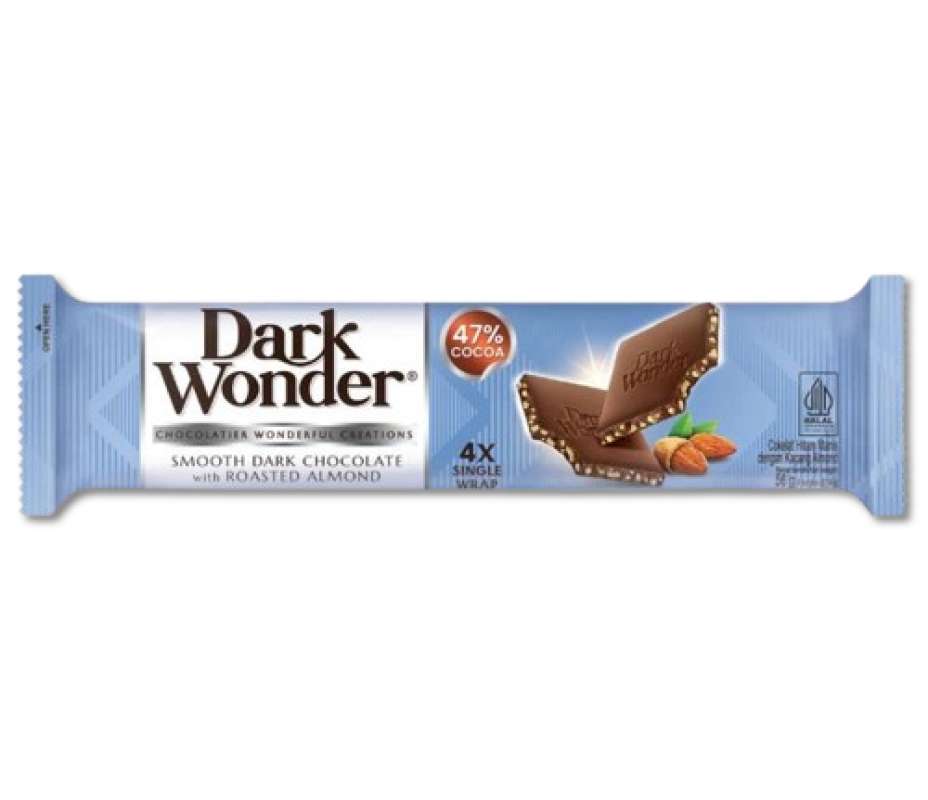 Pekanbaru Dark Wonder Bar Almond Chocolate 40Gr