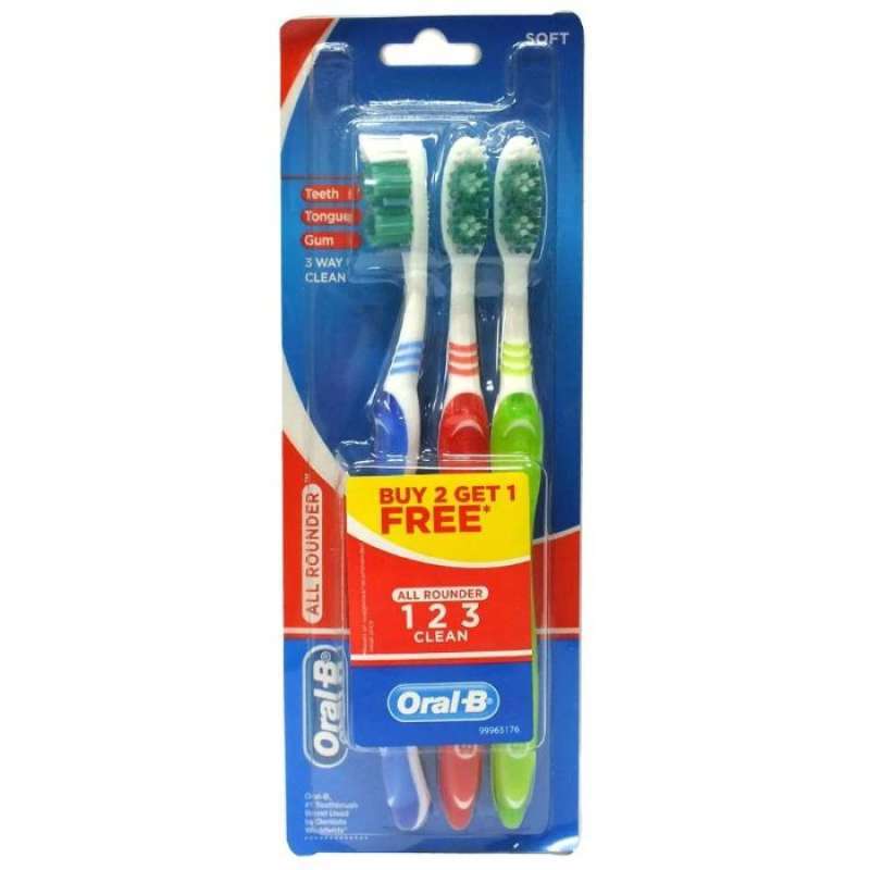 Pekanbaru Oral-B All Rounder 123 Clean Medium 2+1'S