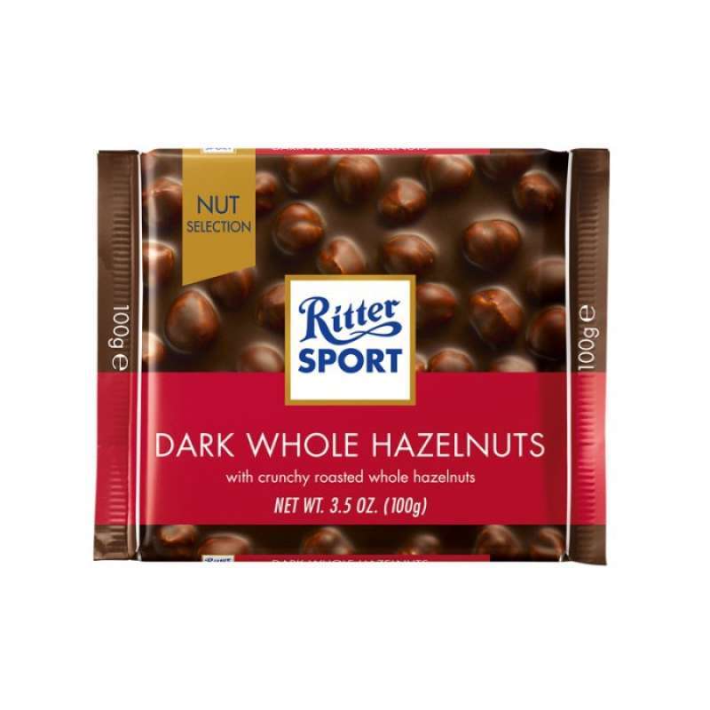 Pekanbaru Ritter Sport Dark Whole Hazelnuts 100Gr