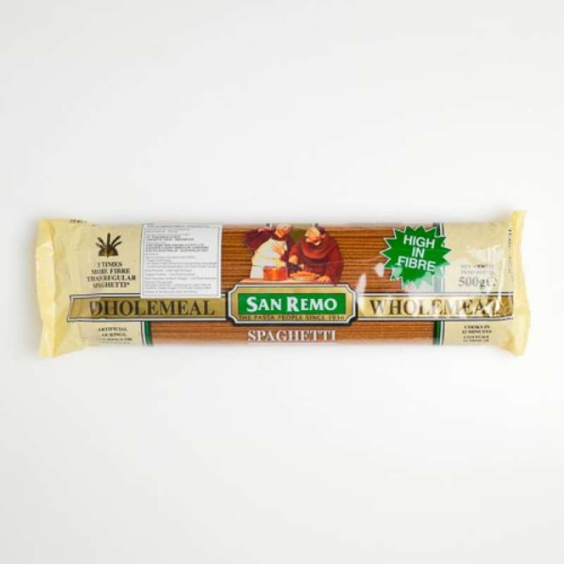 Pekanbaru San Remo Wholemeal Spaghetti 500Gr Pak