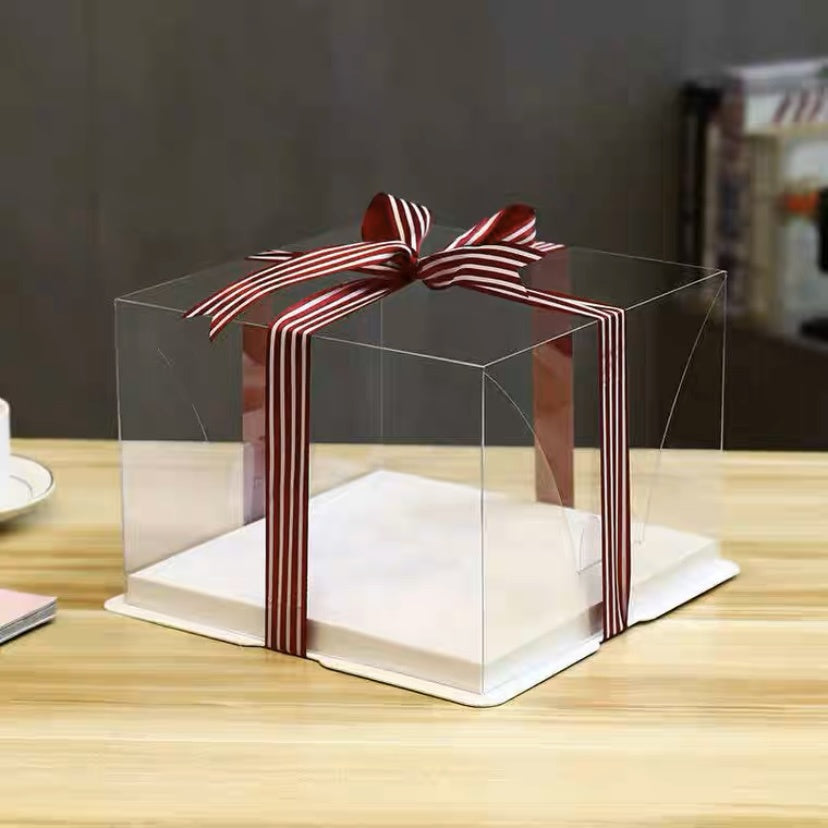 Pekanbaru Cake Box / Kotak Kue Mika Bening Petak Berbagai Ukuran