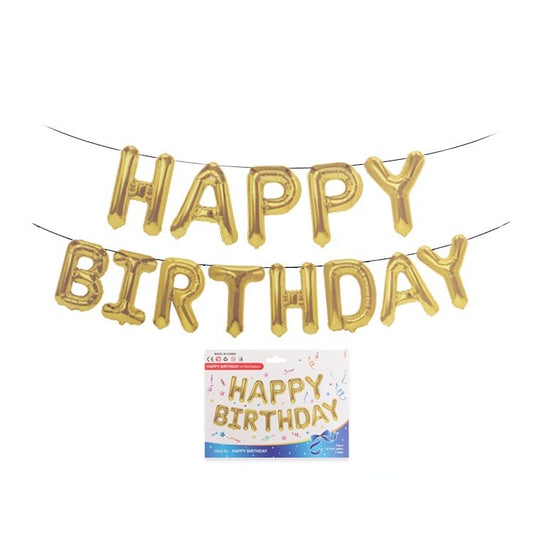 Pekanbaru HR-PAKET BALON HAPPY BIRTHDAY Warna Warni 1 Set Balon Foil Rainbow 34 Cm Balon Ulang Tahun Murah