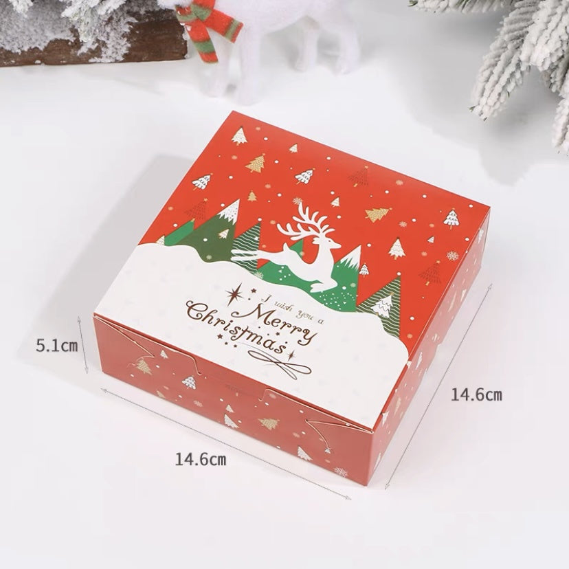 Pekanbaru Christmas Cake Box / Kotak Kue Natal Persegi