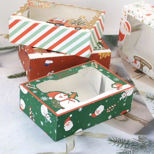 Pekanbaru Christmas Cake Box / Kotak Kue Natal Persegi Panjang Warna Warni