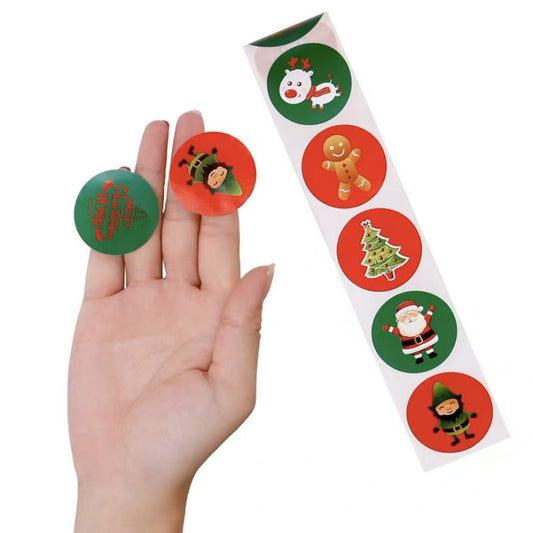 Pekanbaru Sticker Hampers Natal Bulat Dia 2,5Cm (Per 10Pcs)