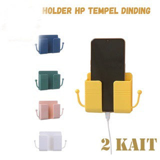 2 KAIT MACARON rak holder hp dinding gantungan hookmultifungsi
