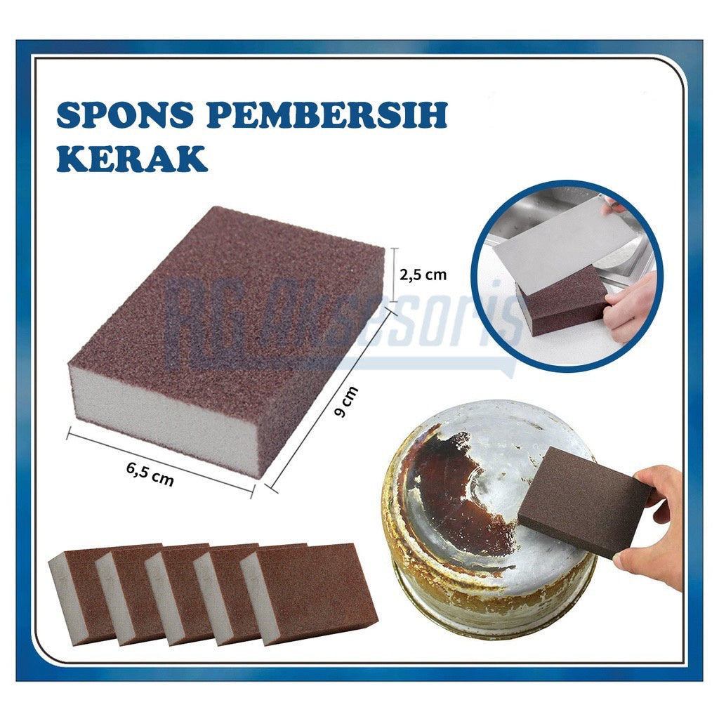 HR-Spons Pembersih Kerak Panci Penggorengan / Nano Magic Spons Penghilang Pembersih Kerak Noda Panci / Magic Rust Cleanser Spons Cuci Pencuci Pengasah Pisau