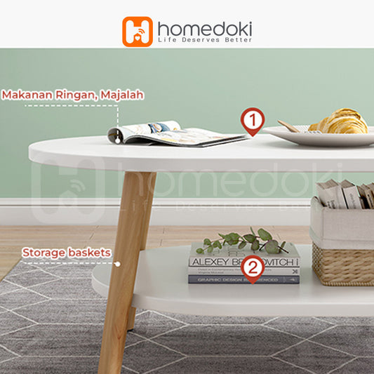 Pekanbaru Homedoki Meja Tamu / Coffee Table / Meja Kopi / Meja Coffee Minimalis / Meja Tamu Minimalis Modern / Meja Minimalis