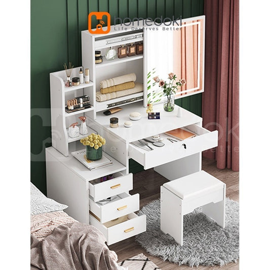 Pekanbaru Homedoki Meja Rias Led/ Meja Rias Aesthetic /Meja Rias Lampu/Meja Rias Minimalis/Meja Rias Sliding/Meja Make Up