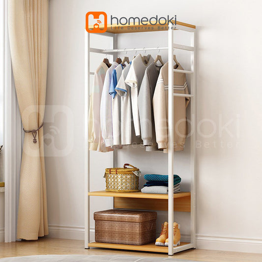 Pekanbaru Homedoki Rak Baju Gantung / Stand Hanger / Rak Baju / Rak Pakaian / Rak Gantung Baju Kayu