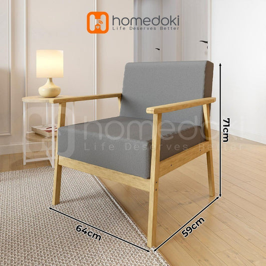 Pekanbaru Homedoki Sofa Untuk 2 Orang/ Sofa Minimalis Modern / Sofa Kain Nordik/ Ruang Tamu Apartemen Kecil Sofa Kayu Solid