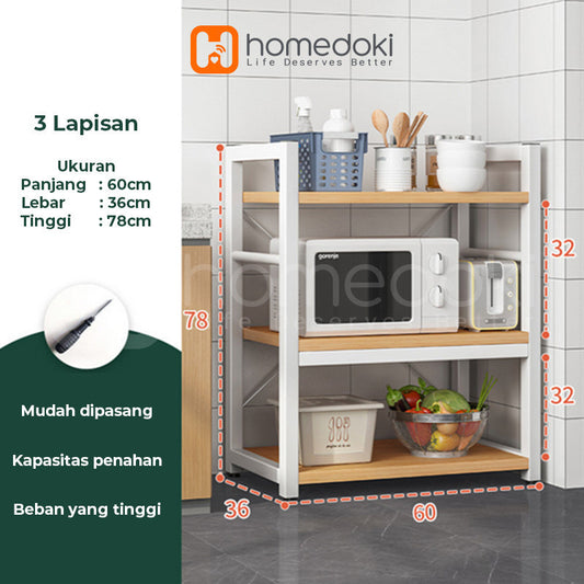 Pekanbaru Homedoki Rak/ Penyimpanan Rak / Dapur Microwave Kamar Rak /Microwave Rak