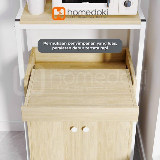 Pekanbaru Homedoki Rak Oven Microwave / Lemari Dapur / Rak Dapur Multifungsi / Lemari Dapur Sederhana
