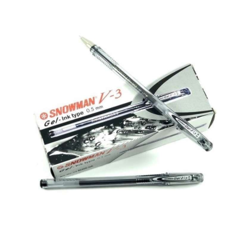 Pekanbaru Snowman Gel Pen V3 3S ( Black )