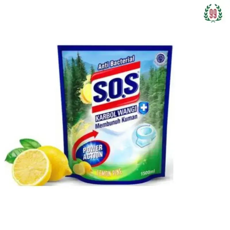 Pekanbaru S.O.S KARBOL WANGI LEMON PINE 1500ML POUCH
