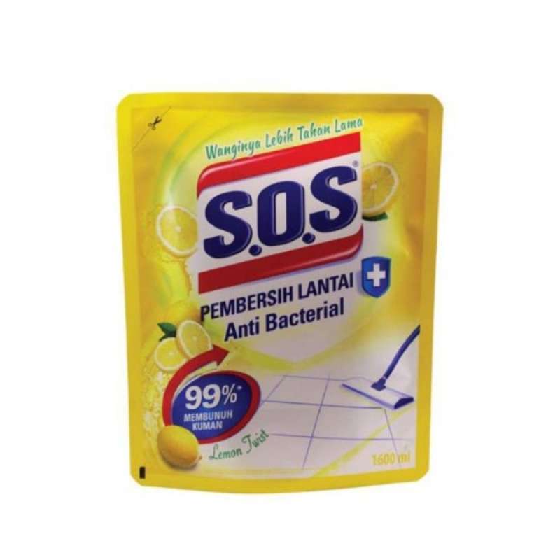 Pekanbaru S O S PEMBERSIH LANTAI LEMON 1600ML RFL
