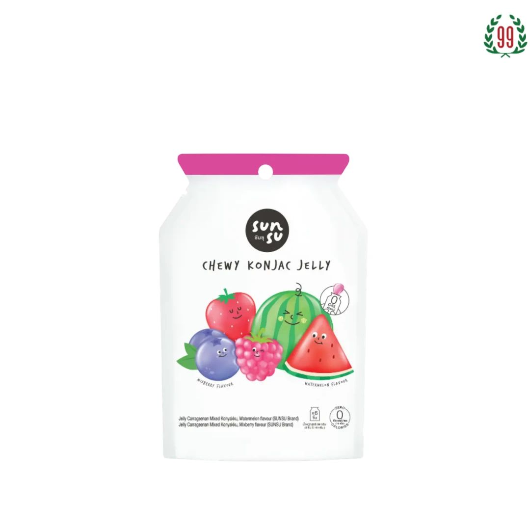 Pekanbaru Sunsu Mixberry &Watermelon Jelly Konyakku 96Gr