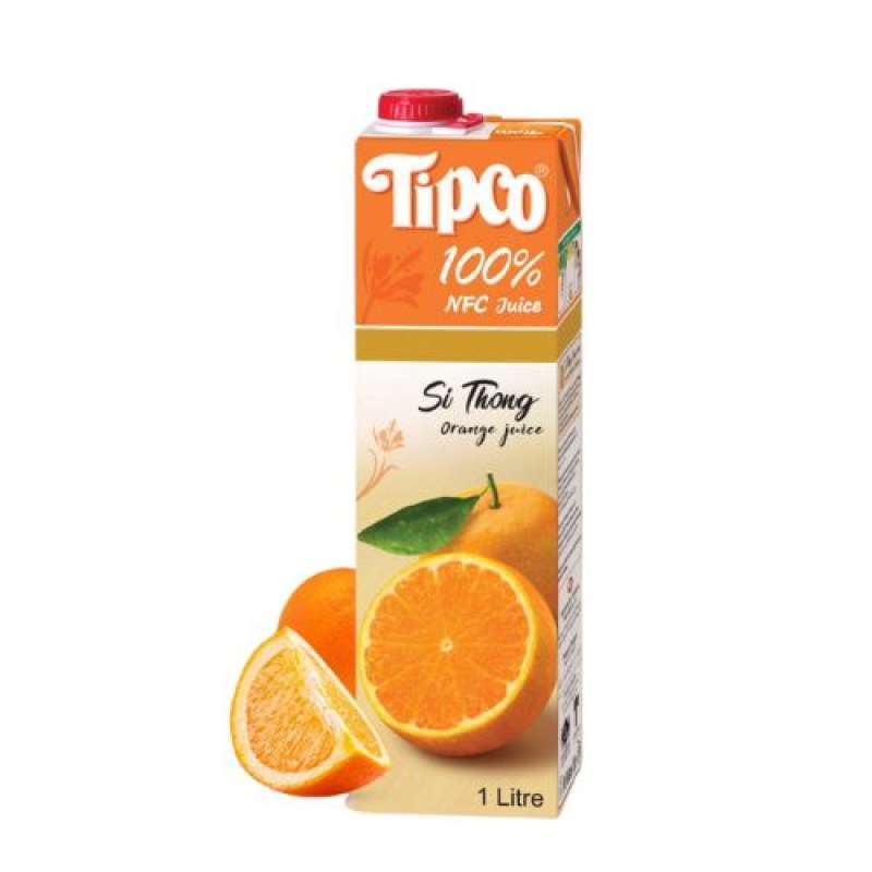 Pekanbaru Tipco 100% Sithong Orange Juice 1 L