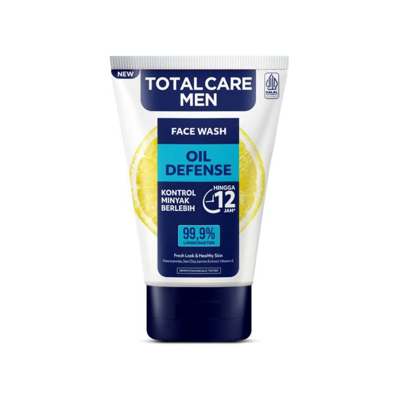 Pekanbaru Total Care Men Face Wash Oil Defense 100Ml