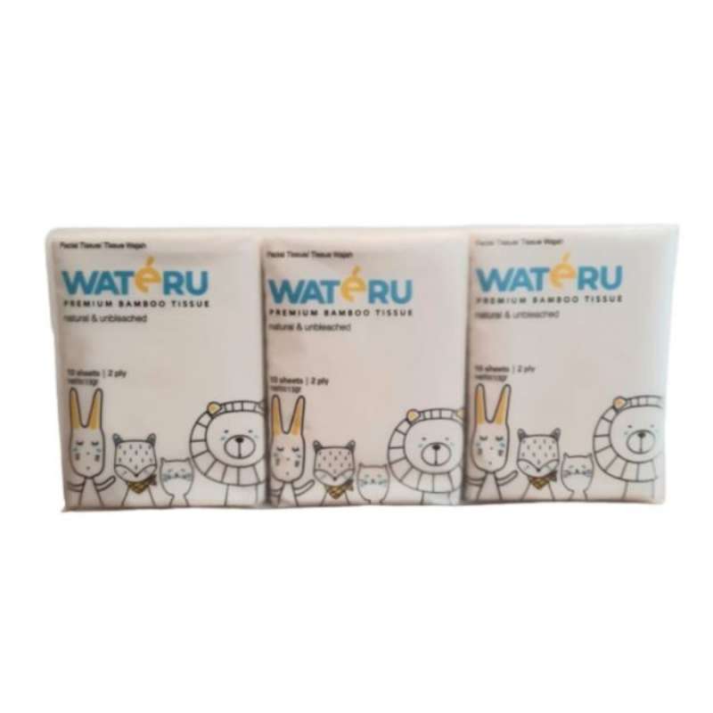 Pekanbaru Wateru Bamboo Pocket Tissue 6 Pack 2 Ply